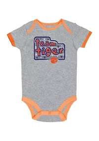 NCAA Baby Boys Clemson Tigers Orange Bodysuit Set - 3 Pack