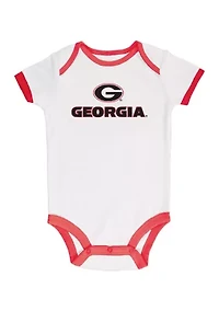 NCAA Baby Boys Georgia Bulldogs Bodysuits - 3 Pack