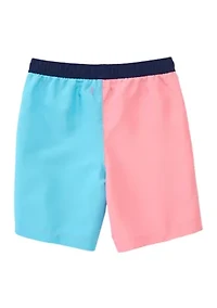 Boys 4-7 Color Block Swim Trunks