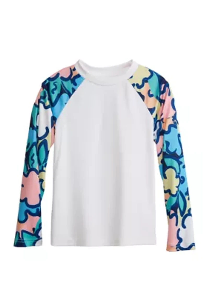Boys 4-7 Long Sleeve Printed Swim Rash Guard