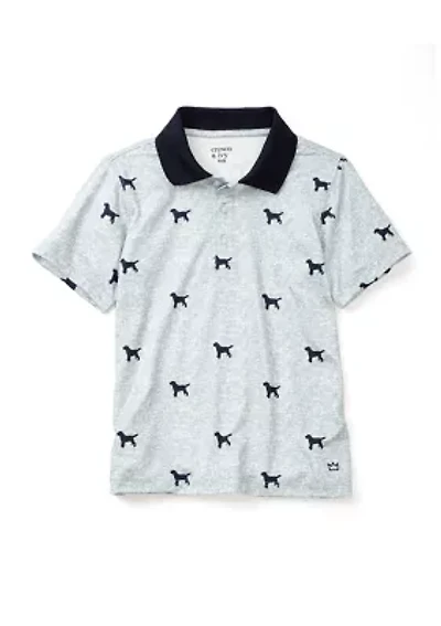 Boys 4-7 Printed Polo Shirt
