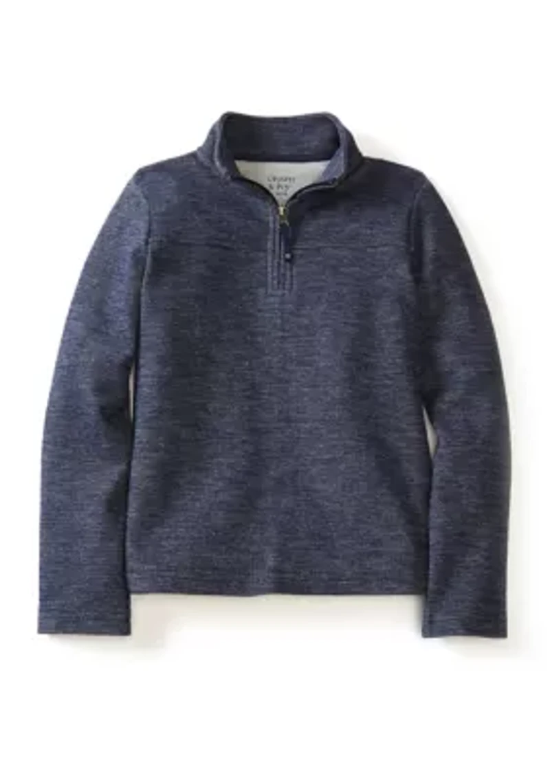 Girls 4-6x Herringbone Quarter Zip Pullover