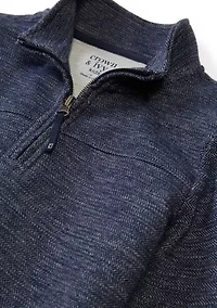 Girls 4-6x Herringbone Quarter Zip Pullover