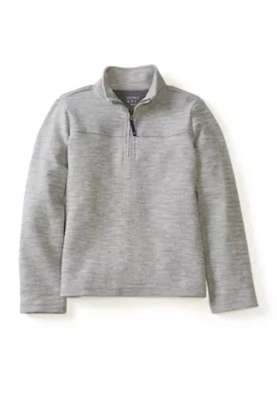 Boys 4-7 Herringbone Quarter Zip Pullover