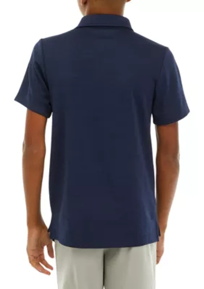 Boys 8-20 Short Sleeve Fishing Polo Shirt