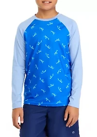 Boys 8-20 Long Sleeve Printed Rashguard