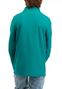 Boys 8-20 Oxford Piqué Pullover