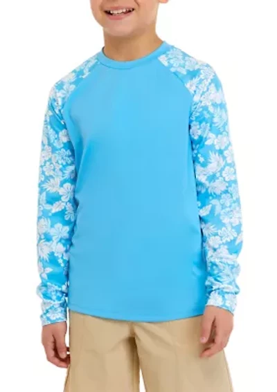 Boys 8-20 Long Sleeve Printed Rash Guard