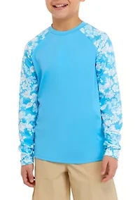 Boys 8-20 Long Sleeve Printed Rash Guard
