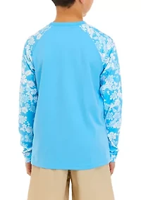 Boys 8-20 Long Sleeve Printed Rash Guard