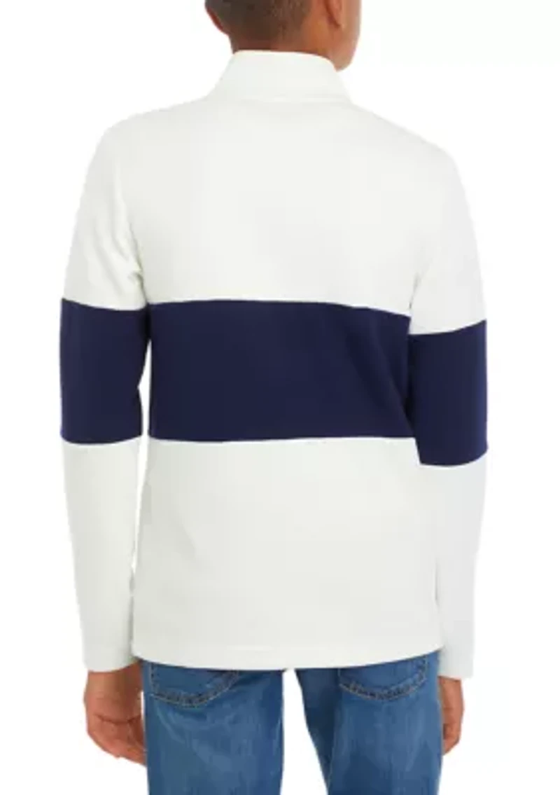 Boys 8-20 Color Blocked 1/4 Zip Sweater