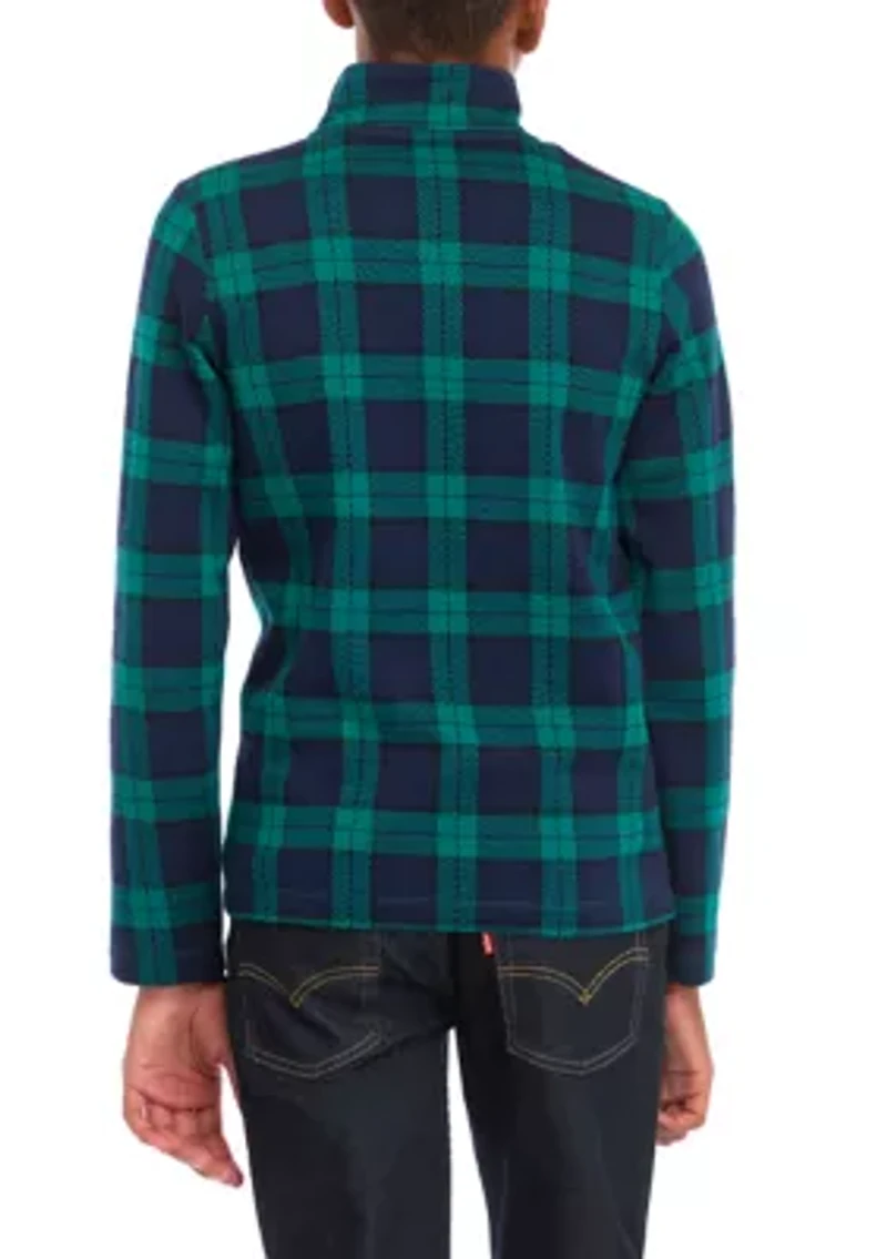 Boys 8-20 Double Knit Zip Pullover