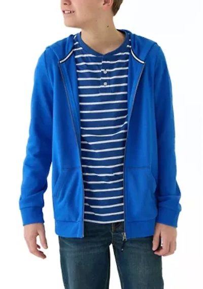 Boys 8-20 Zip Front Sweatshirt