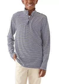 Boys 8-20 Stripe Performance 1/4 Zip Pullover