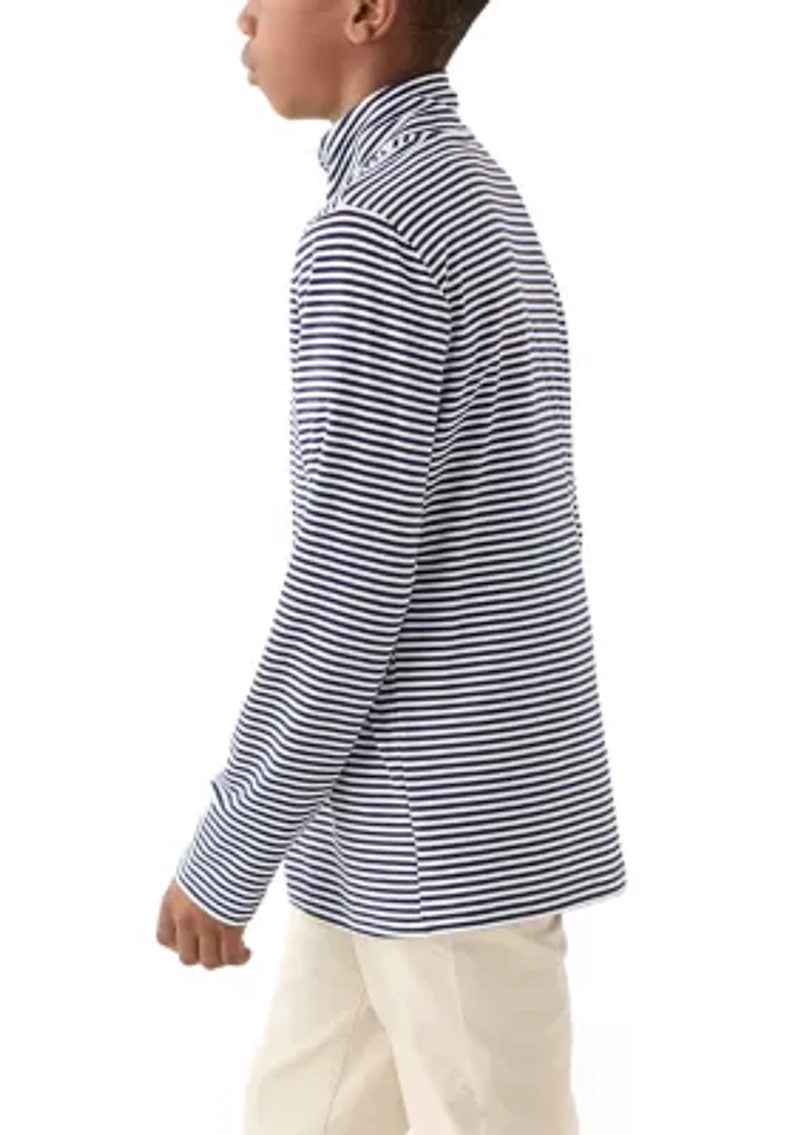 Boys 8-20 Stripe Performance 1/4 Zip Pullover