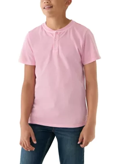Boys 8-20 Solid Henley Shirt