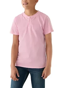 Boys 8-20 Solid Henley Shirt