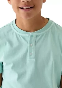 Boys 8-20 Solid Henley Shirt