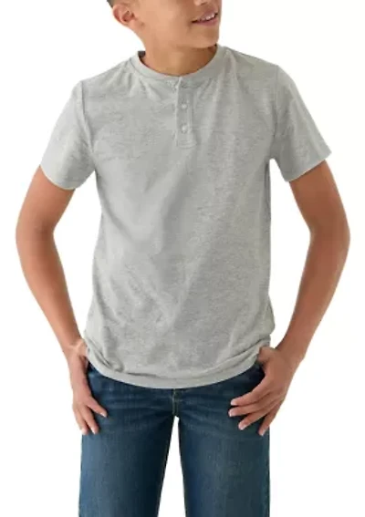 Boys 8-20 Solid Henley Shirt
