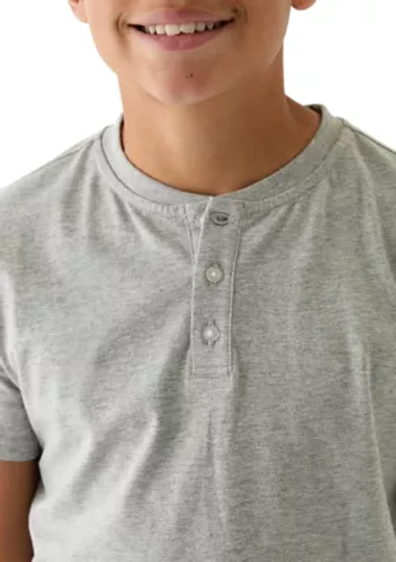 Boys 8-20 Solid Henley Shirt