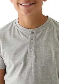 Boys 8-20 Solid Henley Shirt