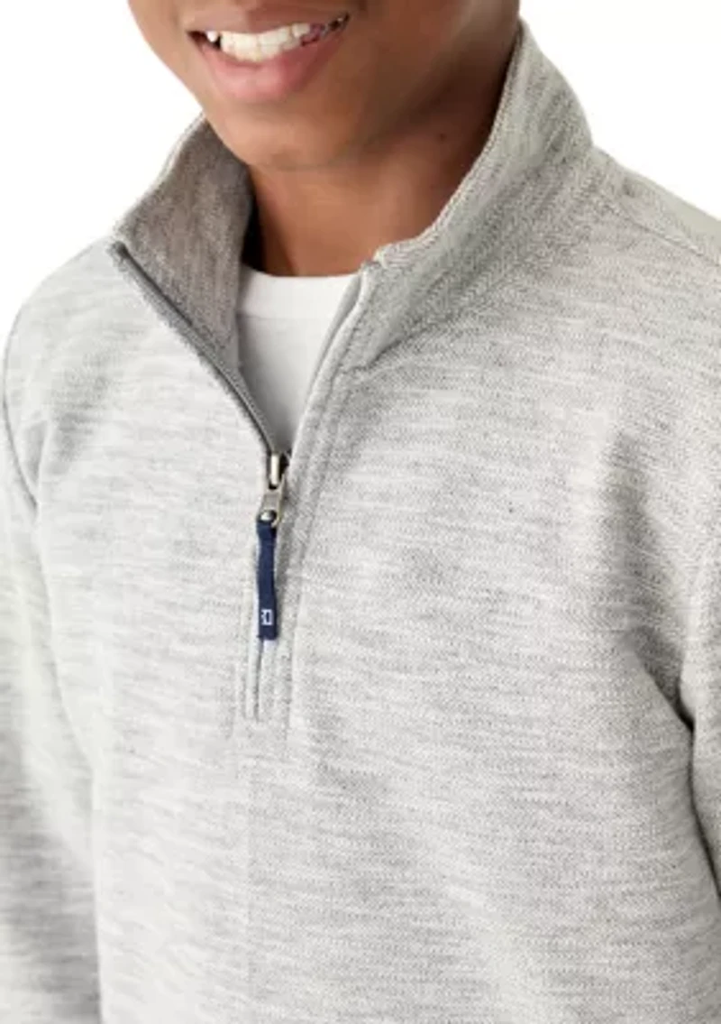 Boys 8-20 Herringbone 1/4 Zip Pullover