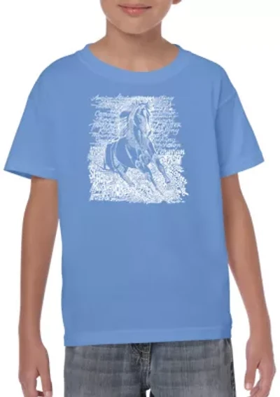 Boys 8-20 Word Art T-shirt - Popular Horse Breeds