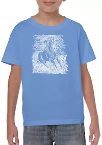 Boys 8-20 Word Art T-shirt - Popular Horse Breeds