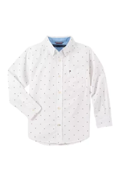 Boys 8-20 Fred Long Sleeve Printed Woven Shirt