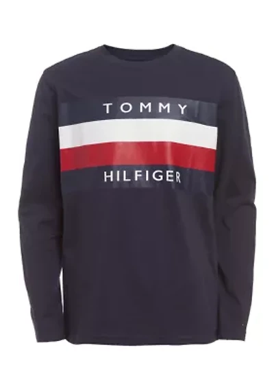 Boys 8-20 Long Sleeve Flag Logo Graphic T-Shirt