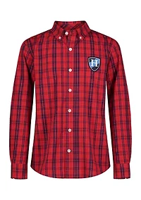 Boys 8-20 Plaid Button Down Shirt