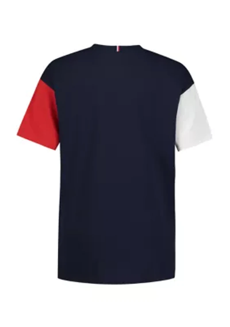 Boys 4-7 Color Blocked Logo Crest Graphic T-Shirt