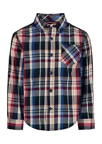 Boys 4-7 Long Sleeve Plaid Shirt