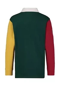 Boys 8-20 Color Blocked Rugby Graphic Polo Shirt