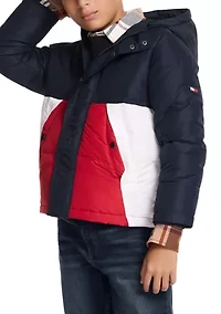 Boys 8-20 Tommy Hilfiger Color Block Puffer