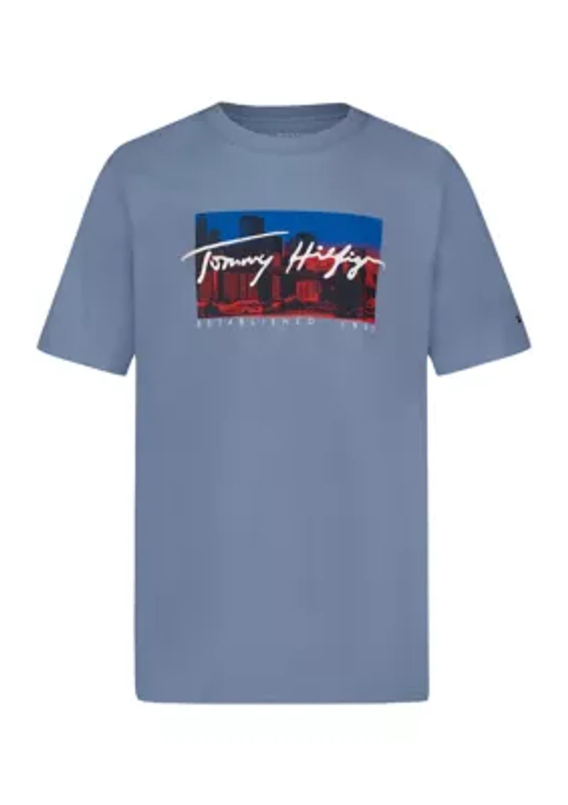 Boys 8-20 Short Sleeve Skyline Graphic T-Shirt