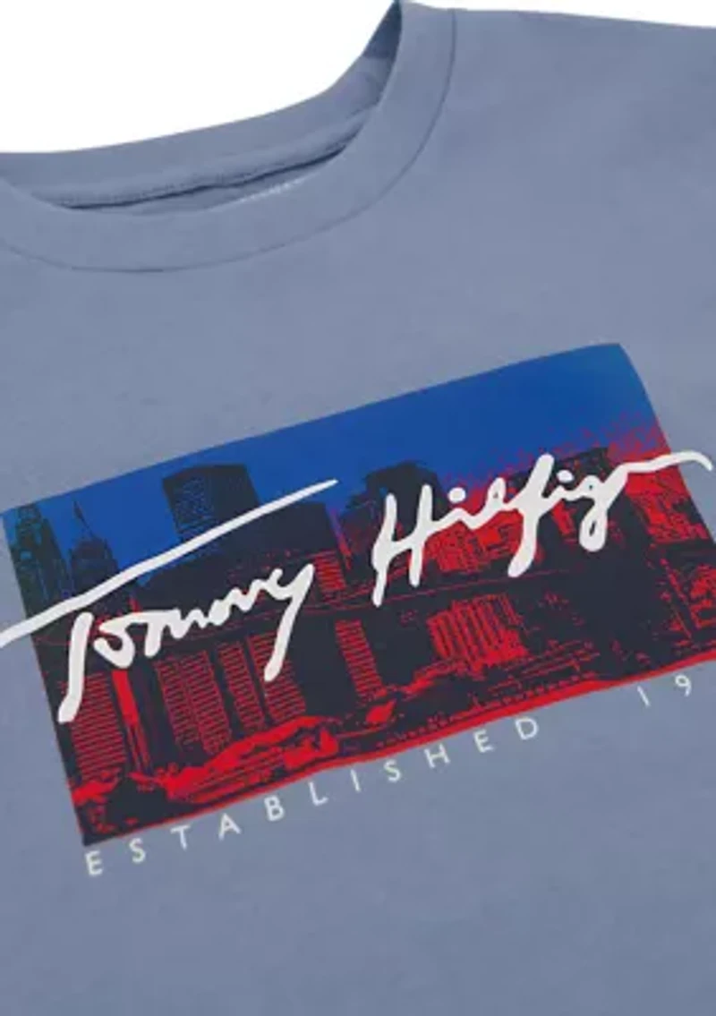 Boys 8-20 Short Sleeve Skyline Graphic T-Shirt