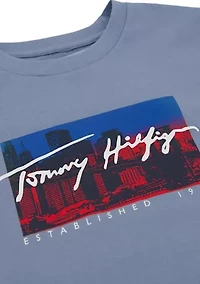 Boys 8-20 Short Sleeve Skyline Graphic T-Shirt