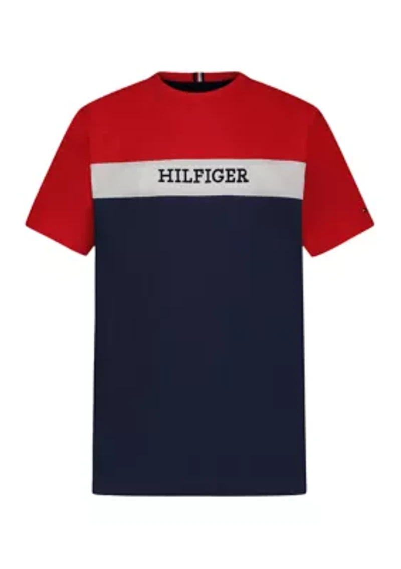 Boys 8-20 Horizontal Placed Stripe T-Shirt