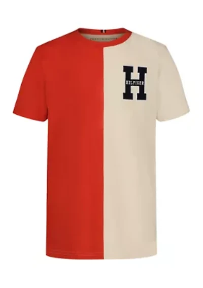 Boys 8-20 Vertical Color Block Short Sleeve T-Shirt