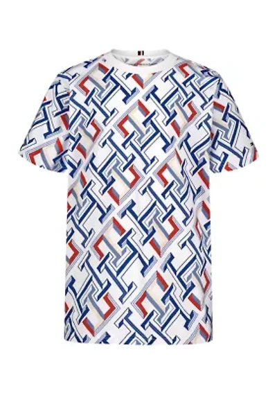 Boys 8-20 Short Sleeve Cotton Logo Printed T-Shirt
