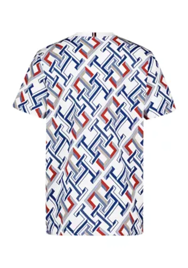 Boys 8-20 Short Sleeve Cotton Logo Printed T-Shirt