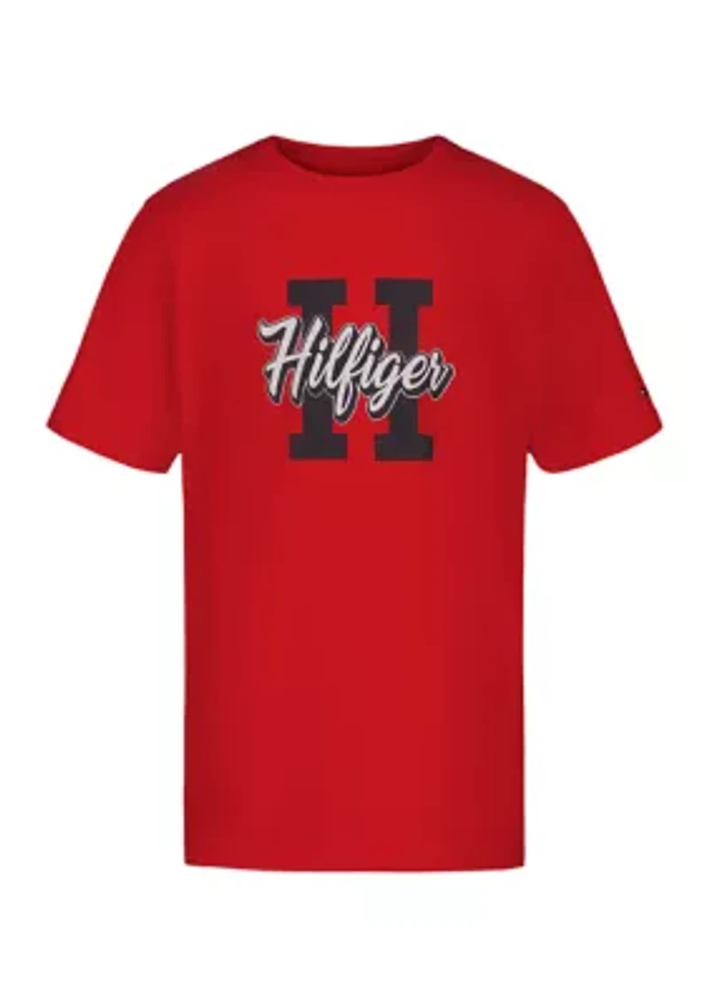 Boys 8-20 Short Sleeve Cotton Logo Graphic T-Shirt