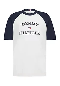 Boys 8-20 Raglan Terry Short Sleeve Knit Top