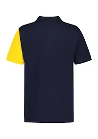 Boys 8-20 Diagonal Color Block Polo Shirt