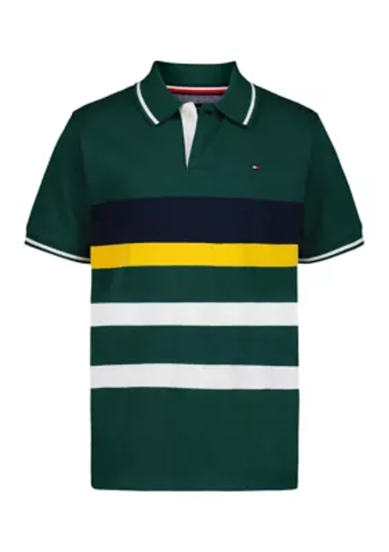 Boys 8-20 Short Sleeve Multi Stripe Polo Shirt