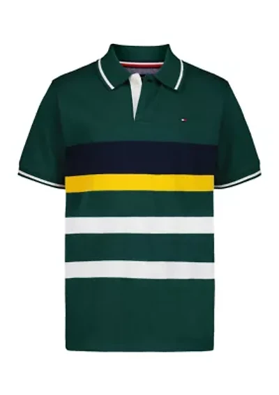 Boys 8-20 Short Sleeve Multi Stripe Polo Shirt