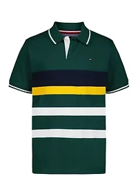 Boys 8-20 Short Sleeve Multi Stripe Polo Shirt