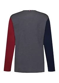 Boys 8-20 Long Sleeve Quad Block T-Shirt