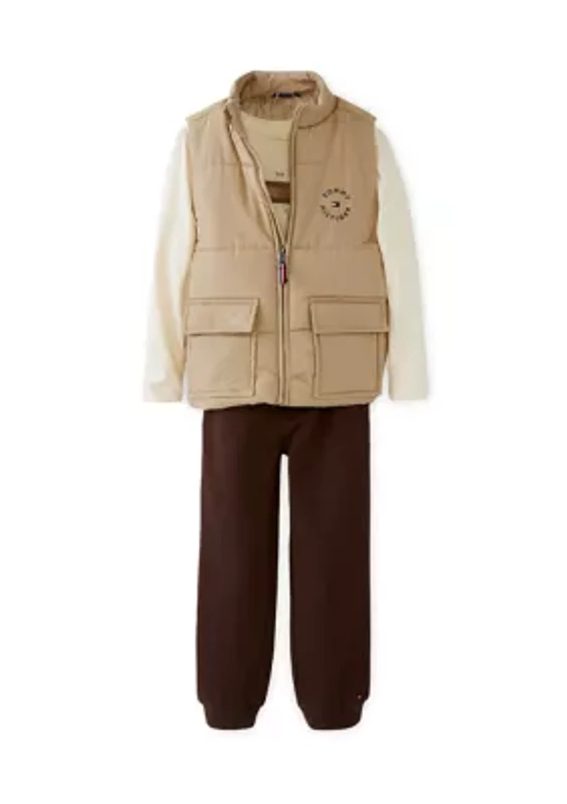 Boys 4-7 3-Piece Vest Set with Pants